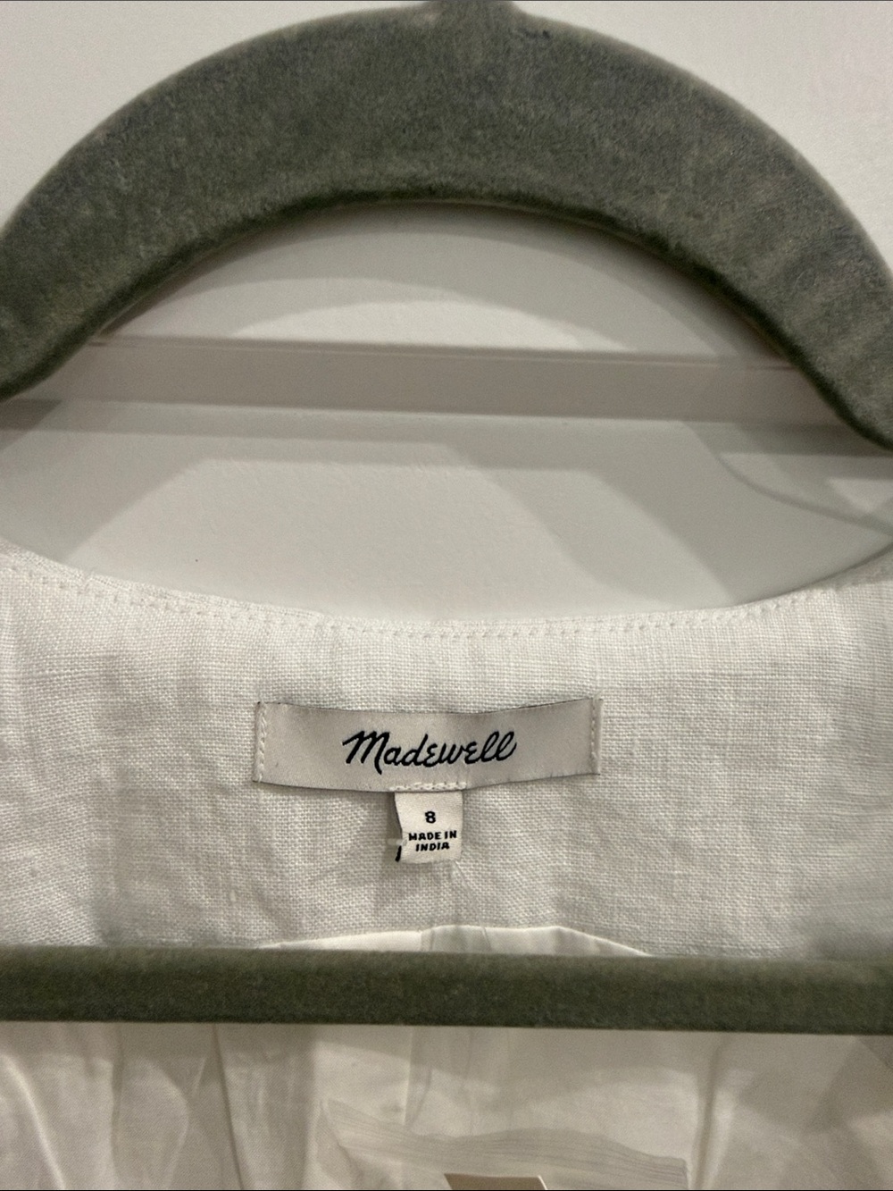 NWT Madewell Linen Scoop Neck Cutaway Vest - Picture 5 of 5